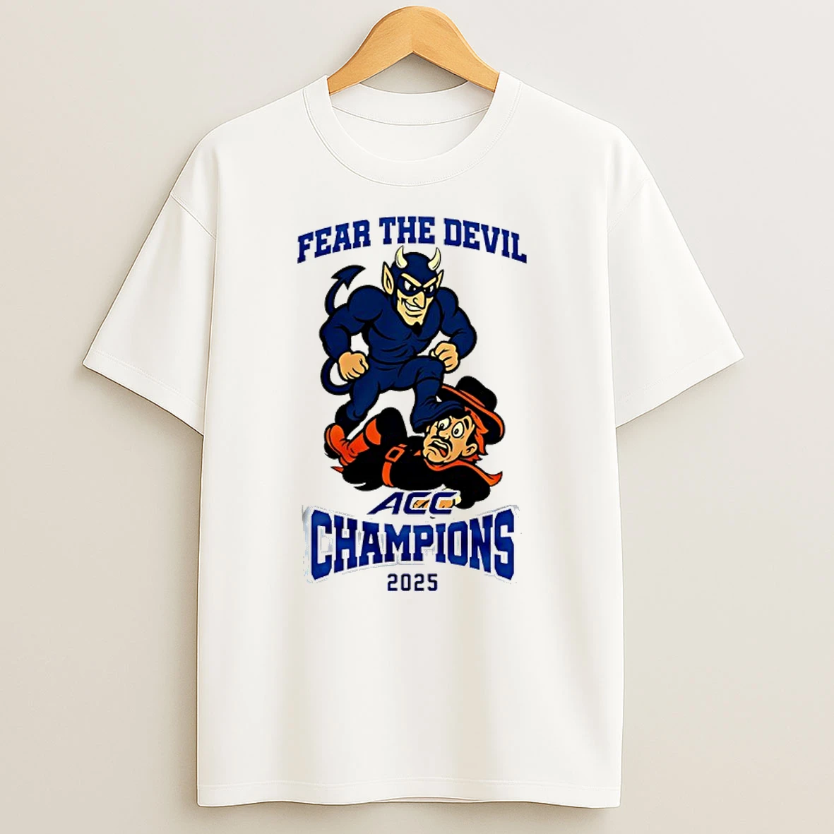 Duke Blue Devils 2025 Acc Champions Fear The Devil T Shirt