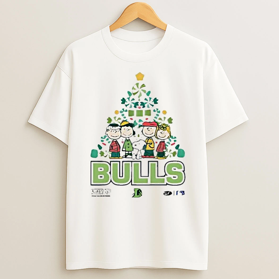 Durham Bulls And Peanuts Characters Christmas Holiday T Shirt
