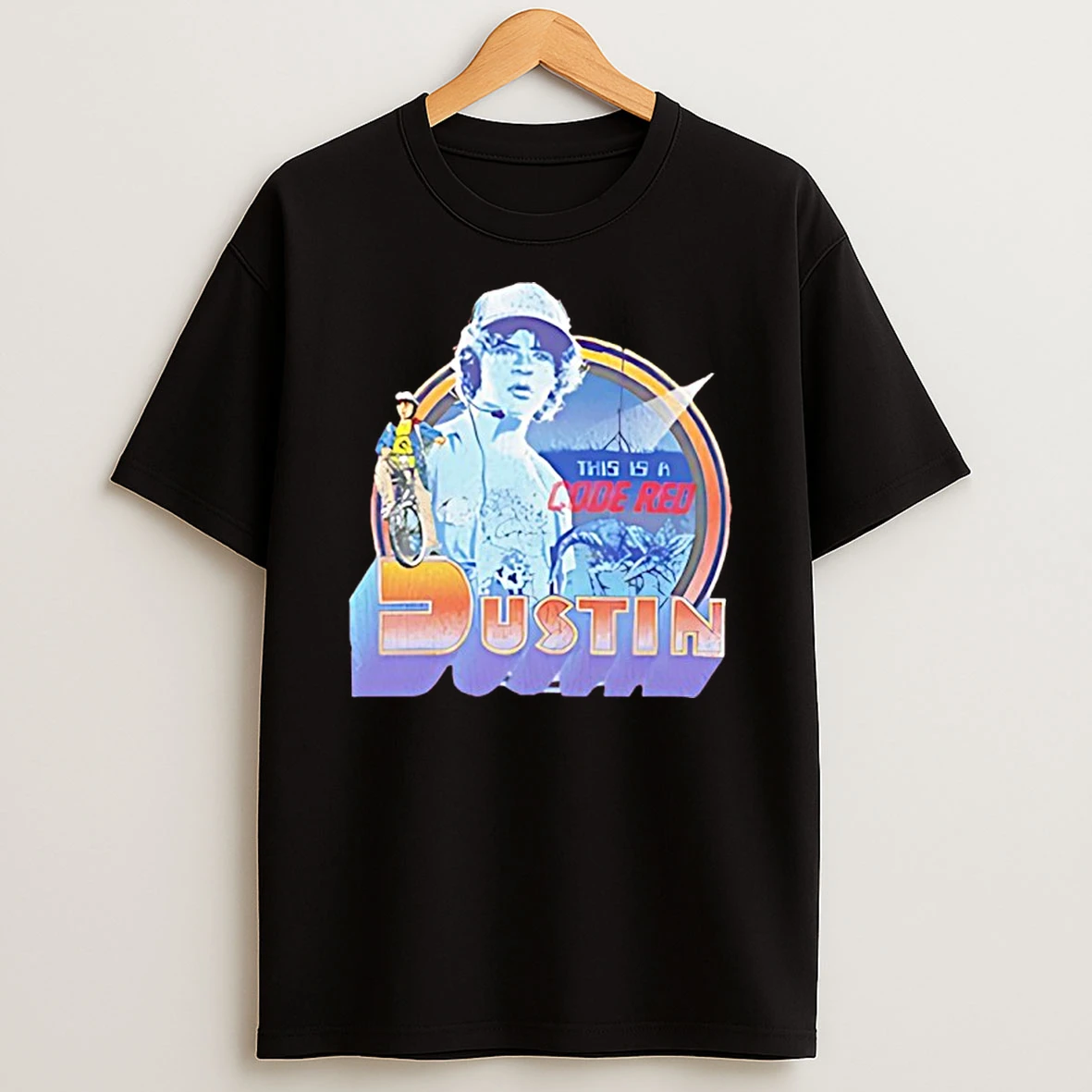 Dustin Stranger Things Demogorgon Code Red T Shirt