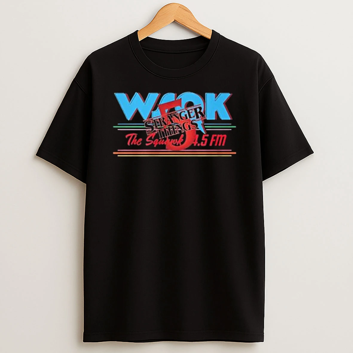 Dustin Stranger Things Wak 4 5 Fm The Squawk T Shirt