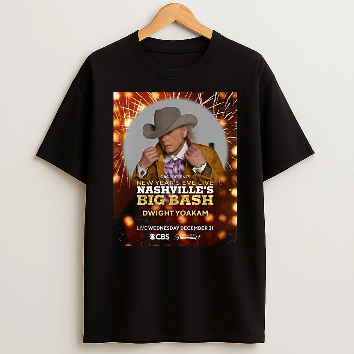 Dwight Yoakam 2025 New Years Eve Nashville Tour T Shirt