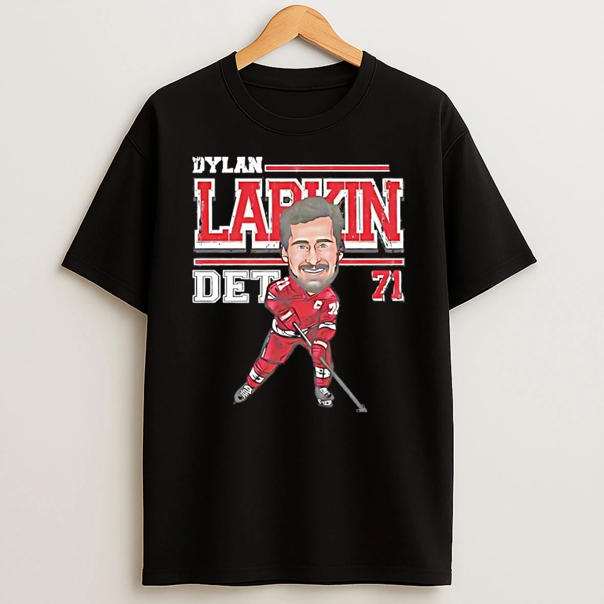 Dylan Larkin 71 Detroit Red Wings Caricature Tshirt Hoodie