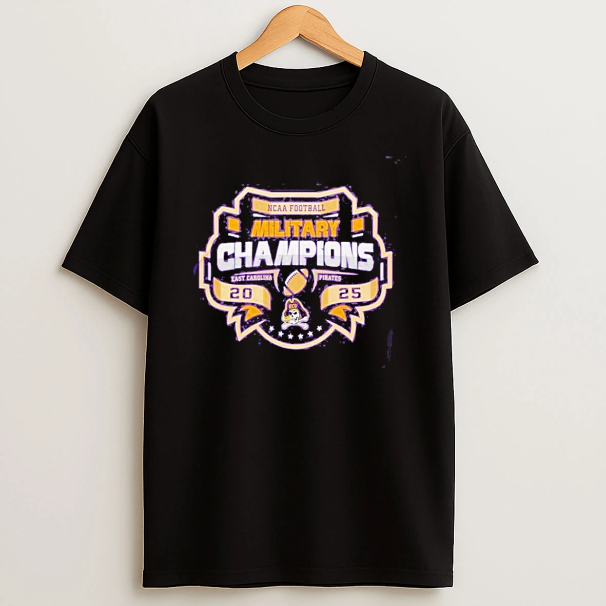 Ecu Football Ncaa Military Bowl Champions 2025 T Shirt