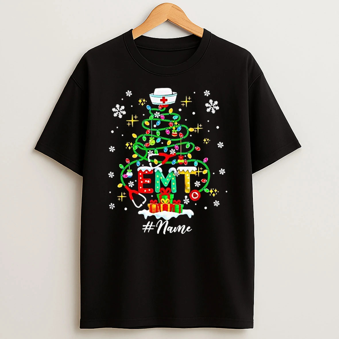 Emt Stethoscope Christmas Tree T Shirt
