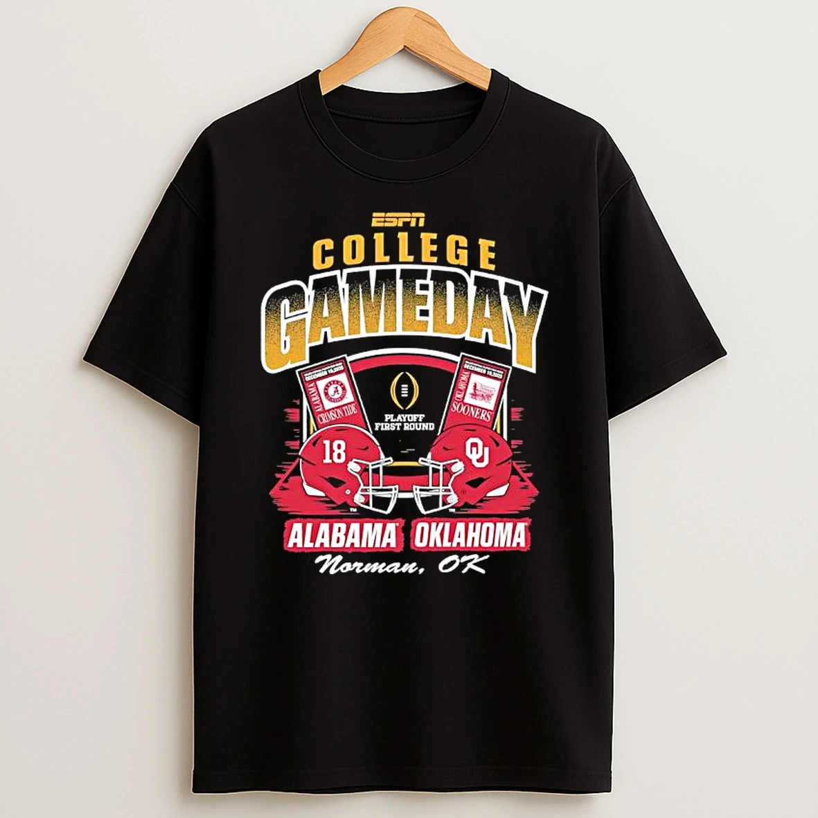 Espn College Gameday Alabama Vs Oklahoma In Norman Ok T Shirt