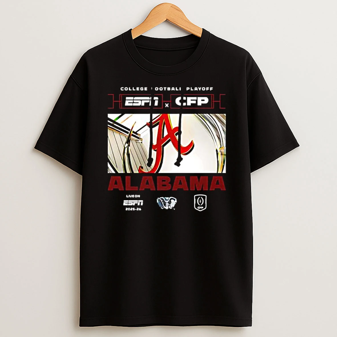 Espn X Cfp Alabama 2025 2026 College Football Playoff T Shirt