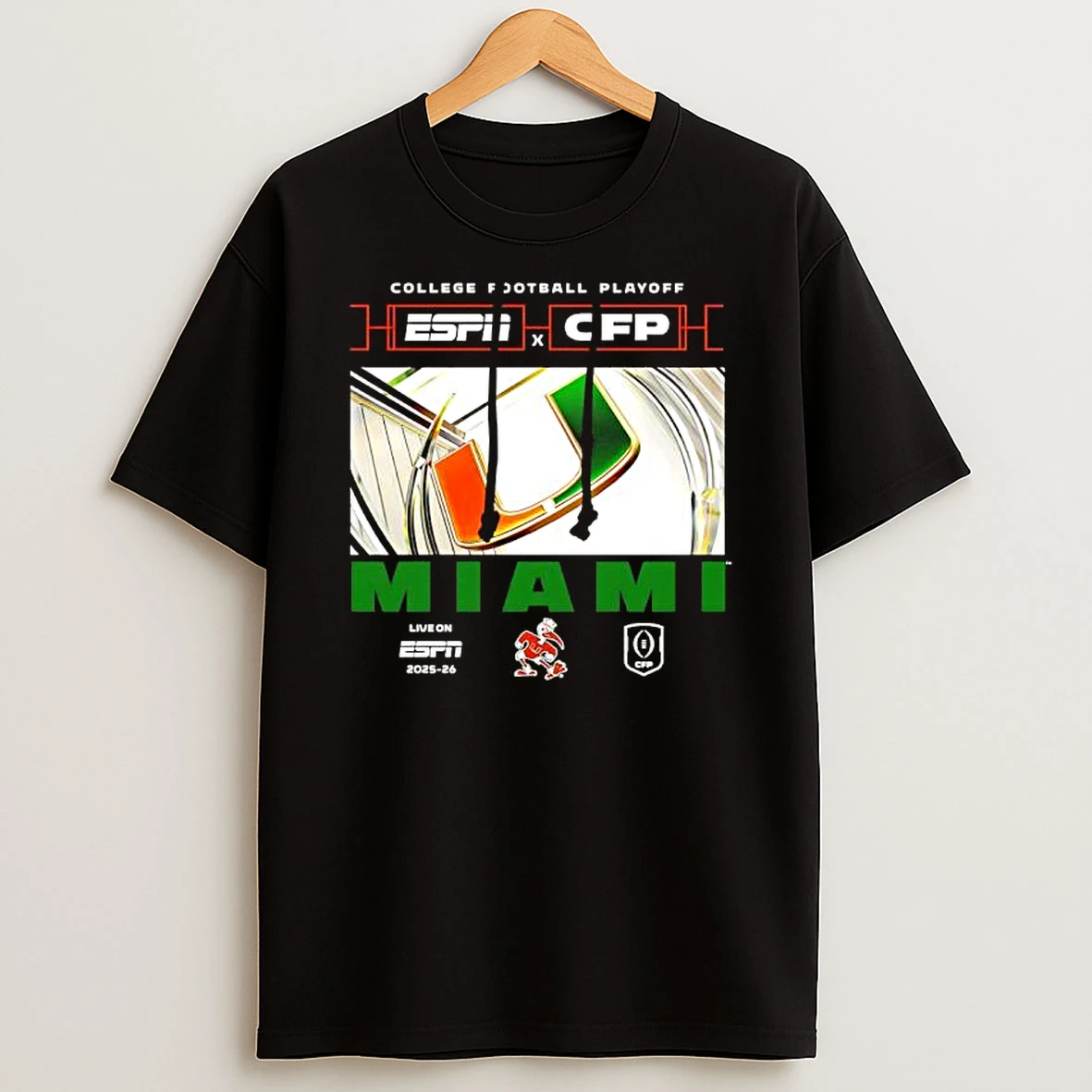 Espn X Cfp Miami 2025 2026 College Football Playoff T Shirt