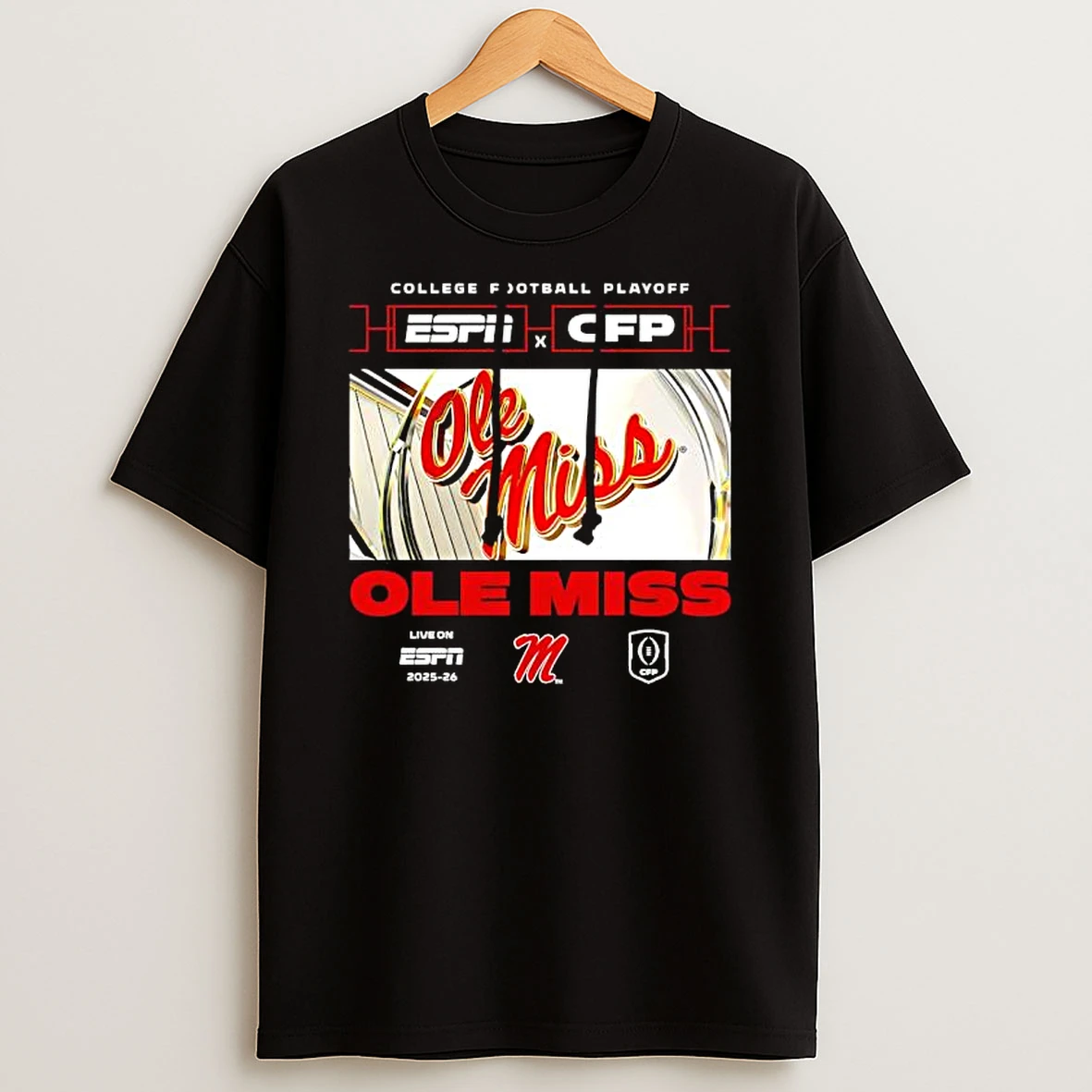 Espn X Cfp Ole Miss 2025 2026 College Football Playoff T Shirt