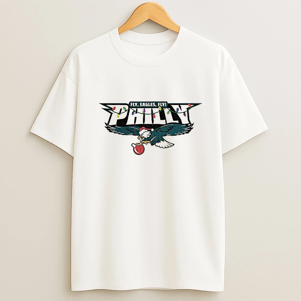Eagle Santa Hat Fly Eagles Fly Philadelphia Eagles Nfl Football Christmas T Shirt