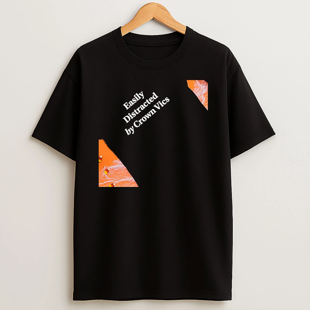 Easily Distracted By Crown Vics Sarcastic Womens T Shirt