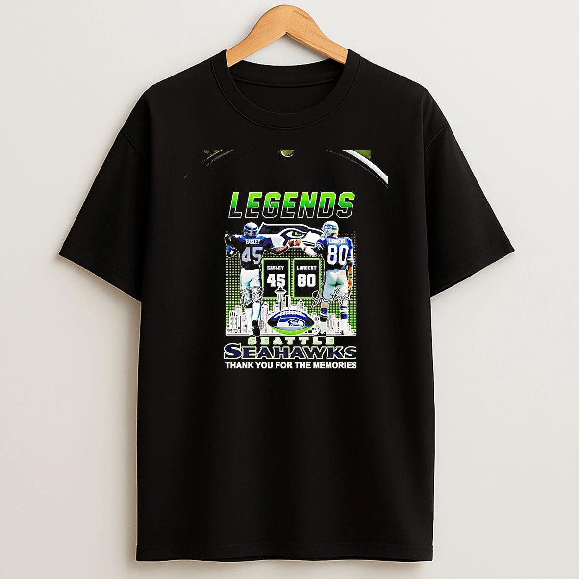 Easley And Largent Fist Bump Legends Seattle Seahawks Chriast T Shirt