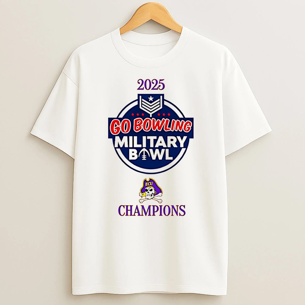 East Carolina Football 2025 Military Bowl Champions Classic T Shirt