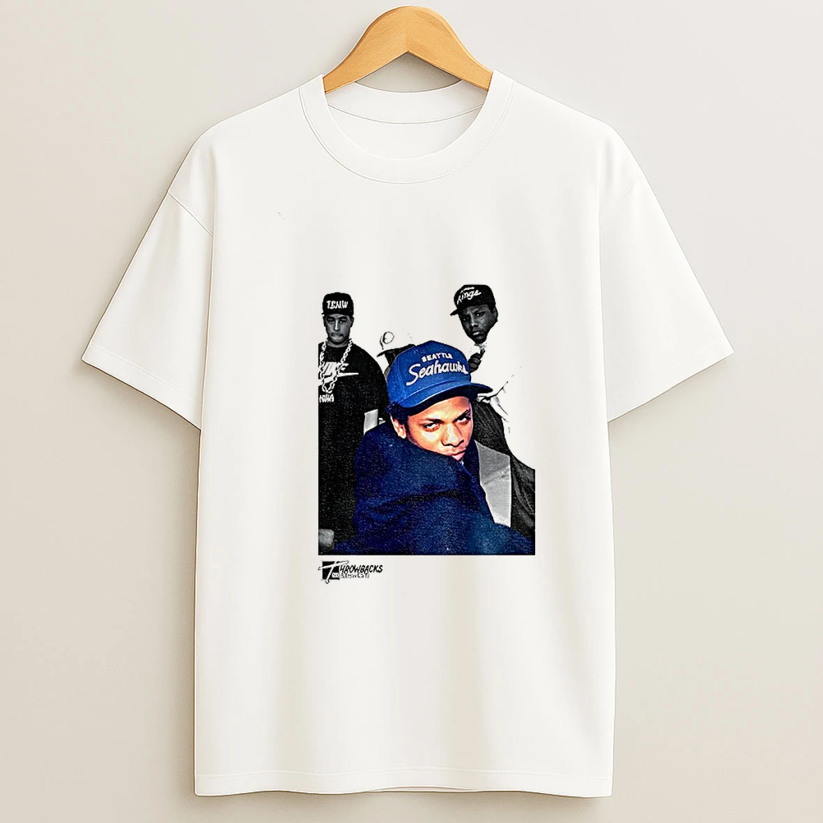 Eazy E Eric Lynn Wright Wearing Seattle Seahawks Cap West Coast T Shirt