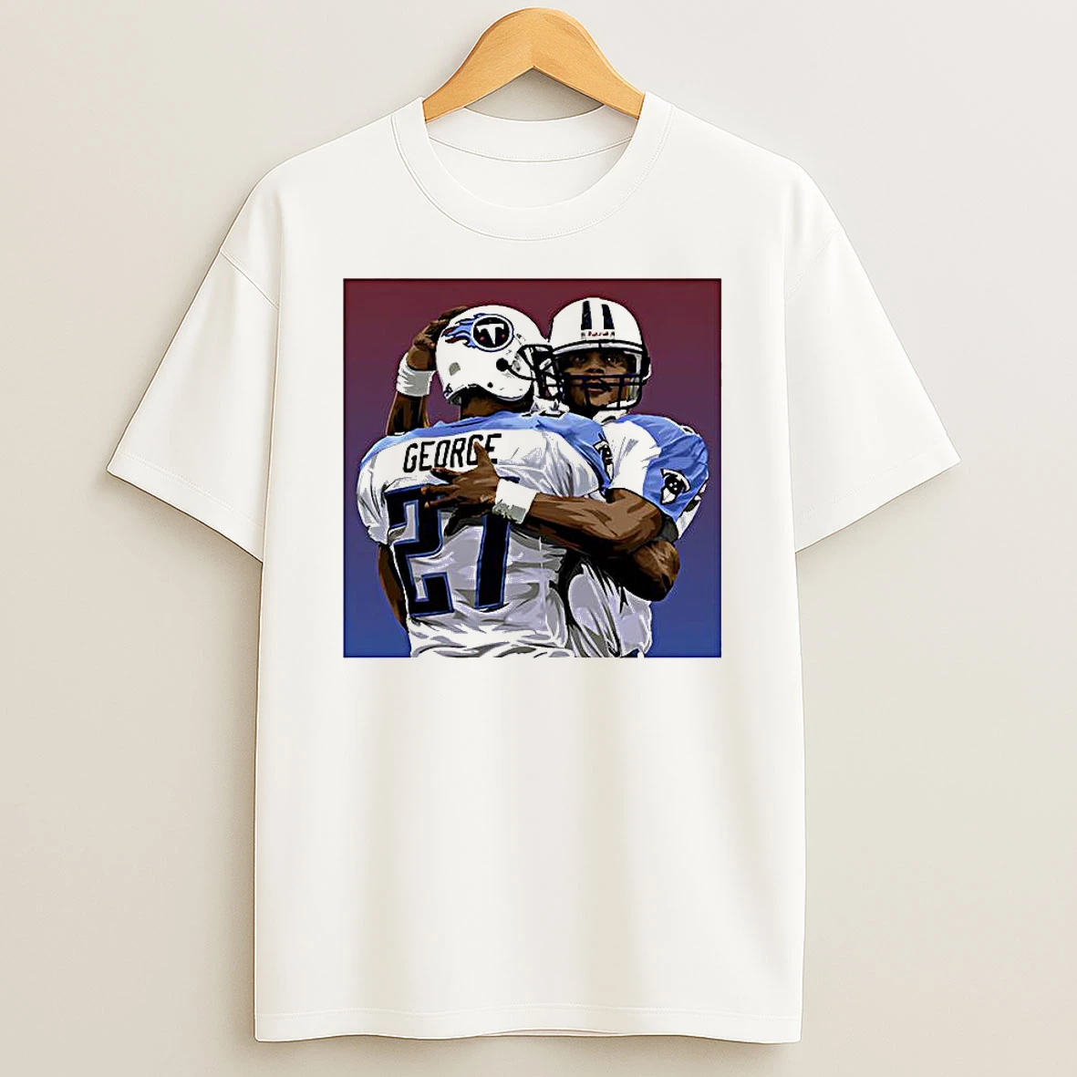 Eddie George Steve Mcnair Rip Tennessee Titans T Shirt