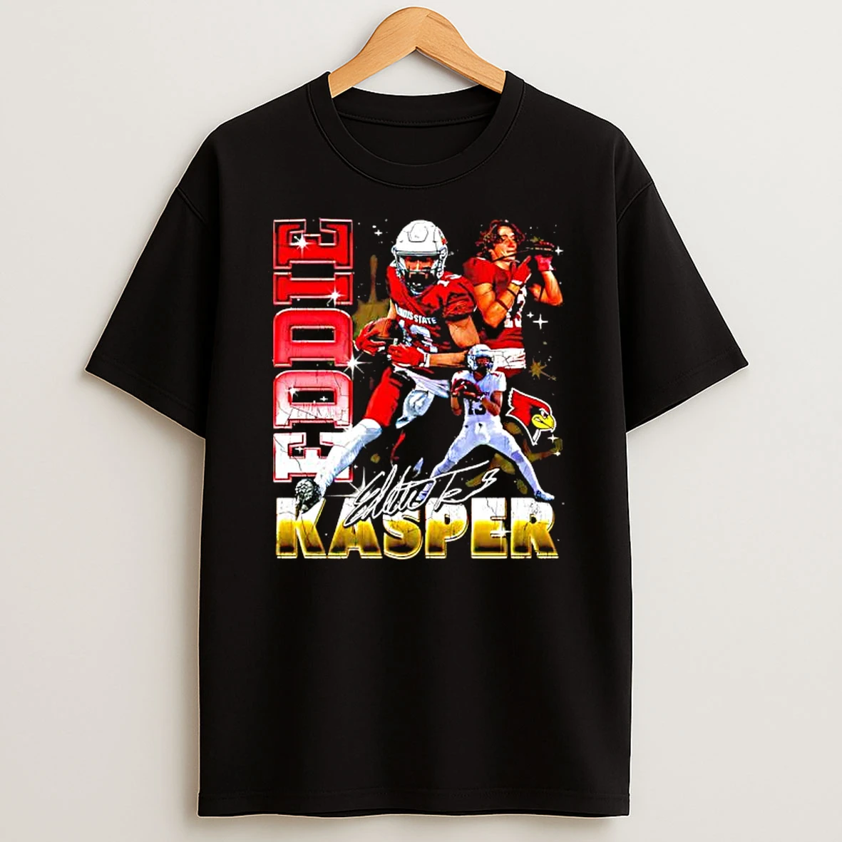 Eddie Kasper Louisville Cardinals Signature Football Players T Shirt