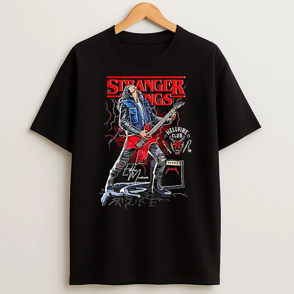 Eddie Munson Tribute Hellfire Club Stranger Things Signature T Shirt