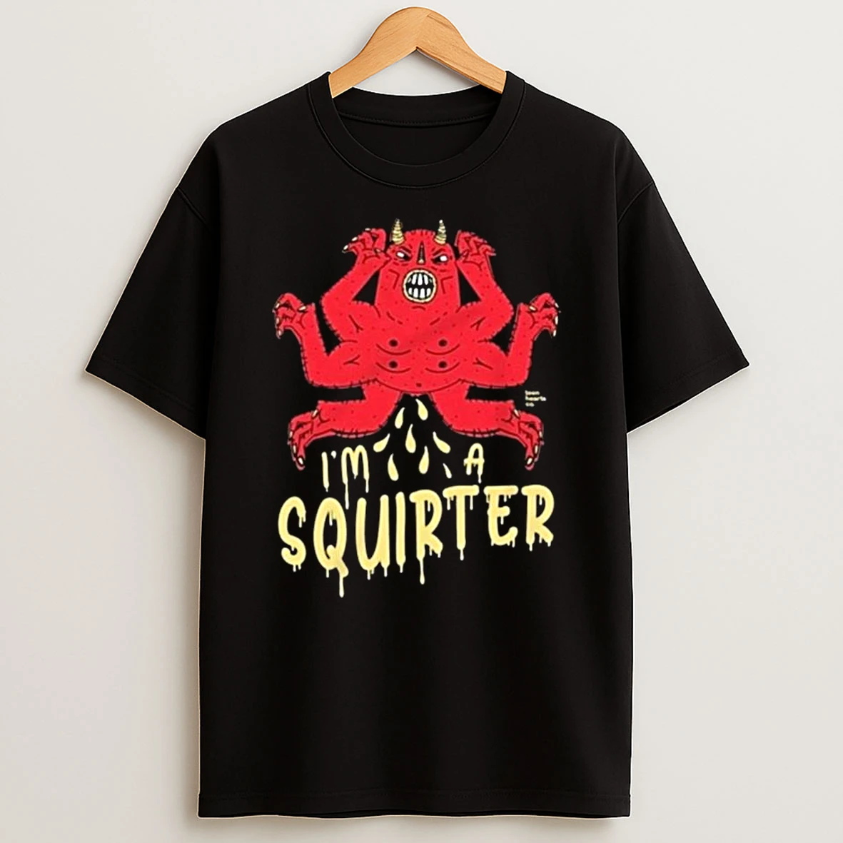 Edgy Devil Character Squirter T Shirt