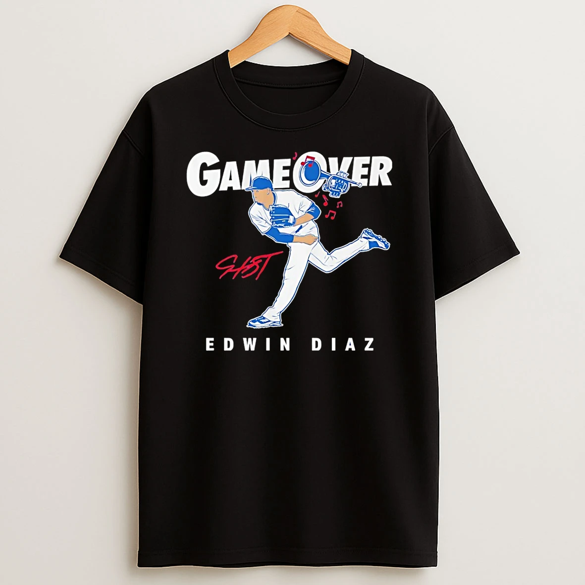 Edwin Diaz Los Angeles Dodgers Game Over Signature T Shirt
