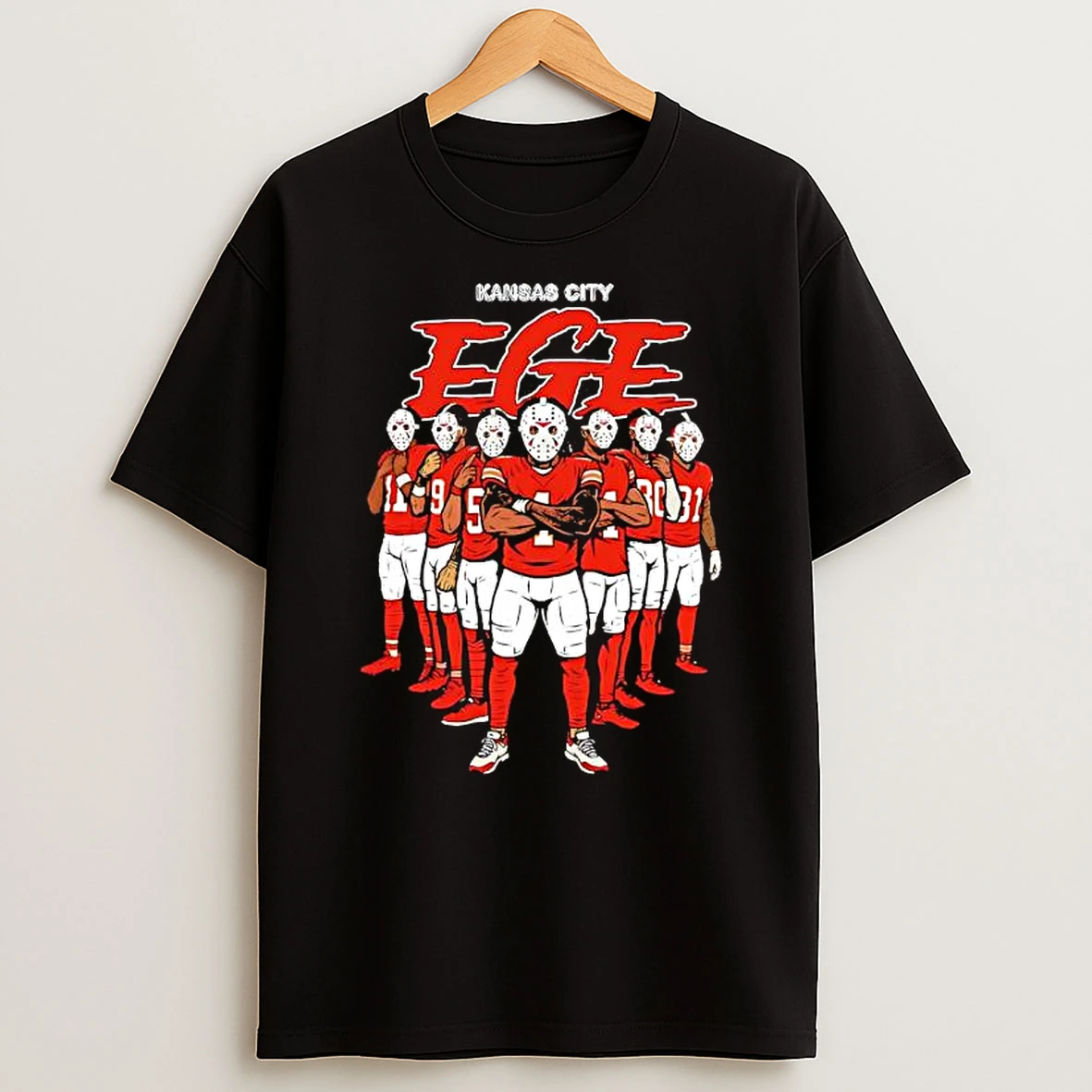 Ege Jason Mask Kansas City Chiefs Players Quarterback T Shirt
