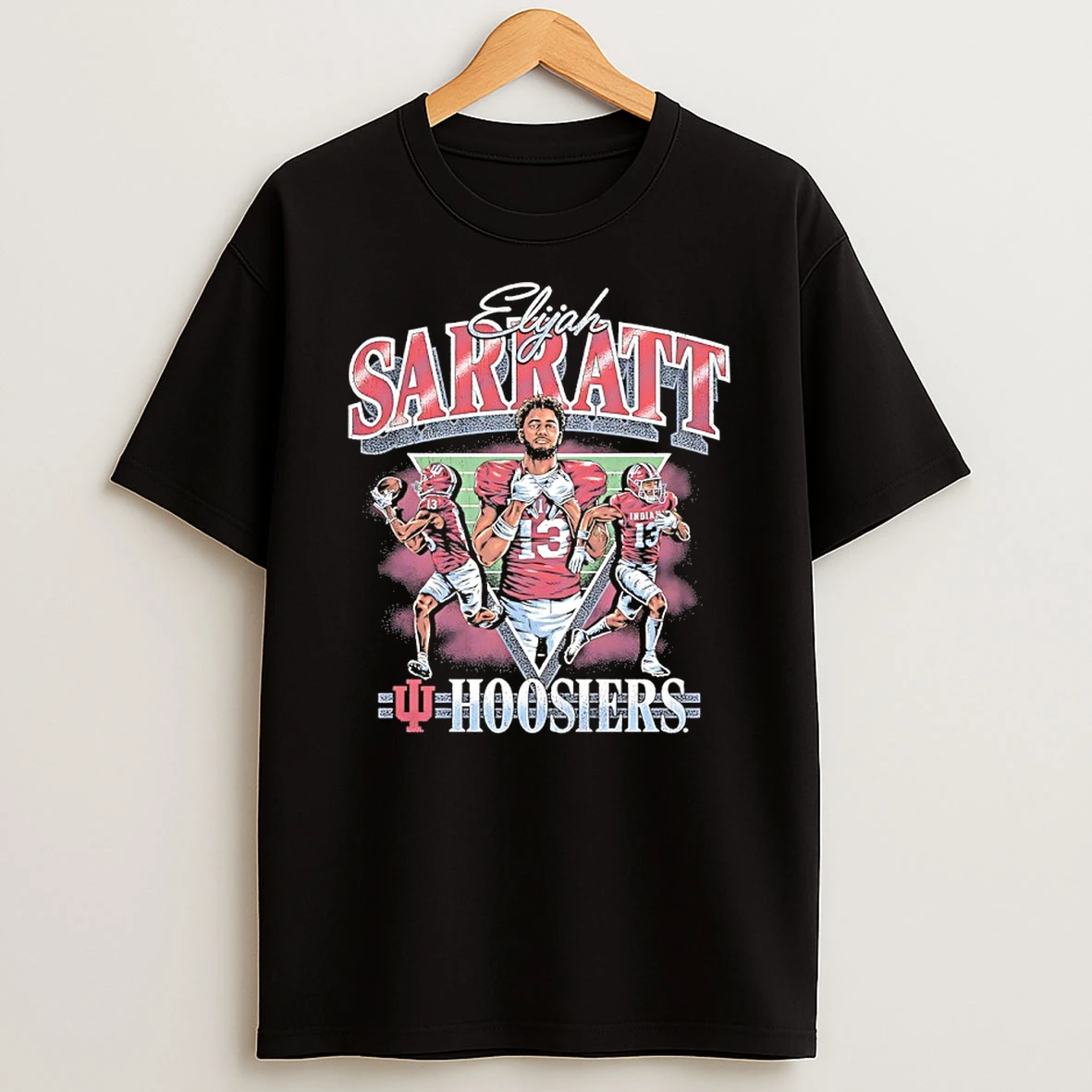 Elijah Sarratt 13 Indiana Hoosiers Player Graphic T Shirt