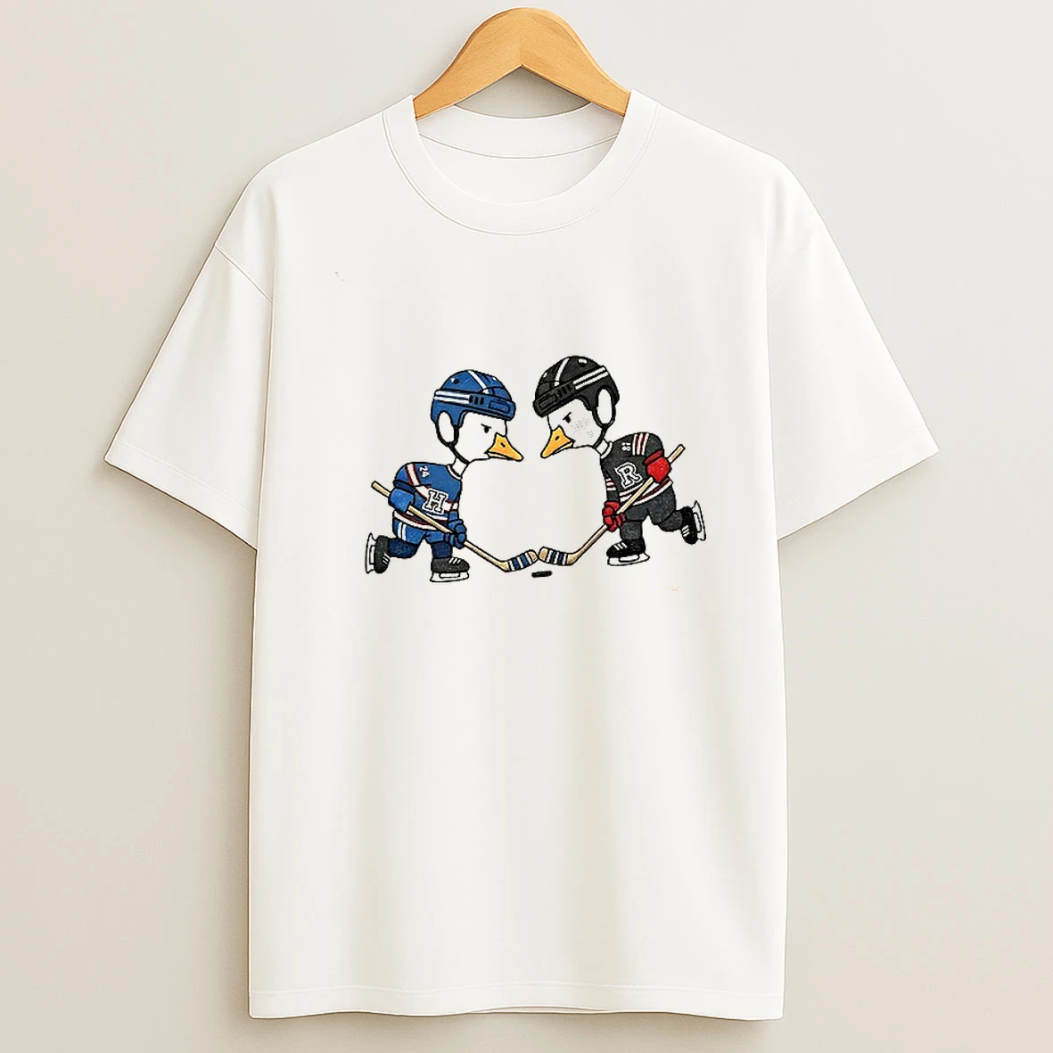 Embroidered Hockey Goose Heated Rivalry Shane And Ilya Hollander Rosanov Hollanov Lgbt T Shirt