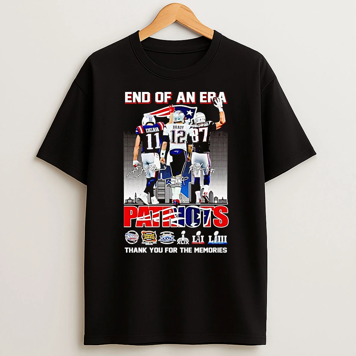 End Of An Era Patriots Thank You For The Memories T Shirt