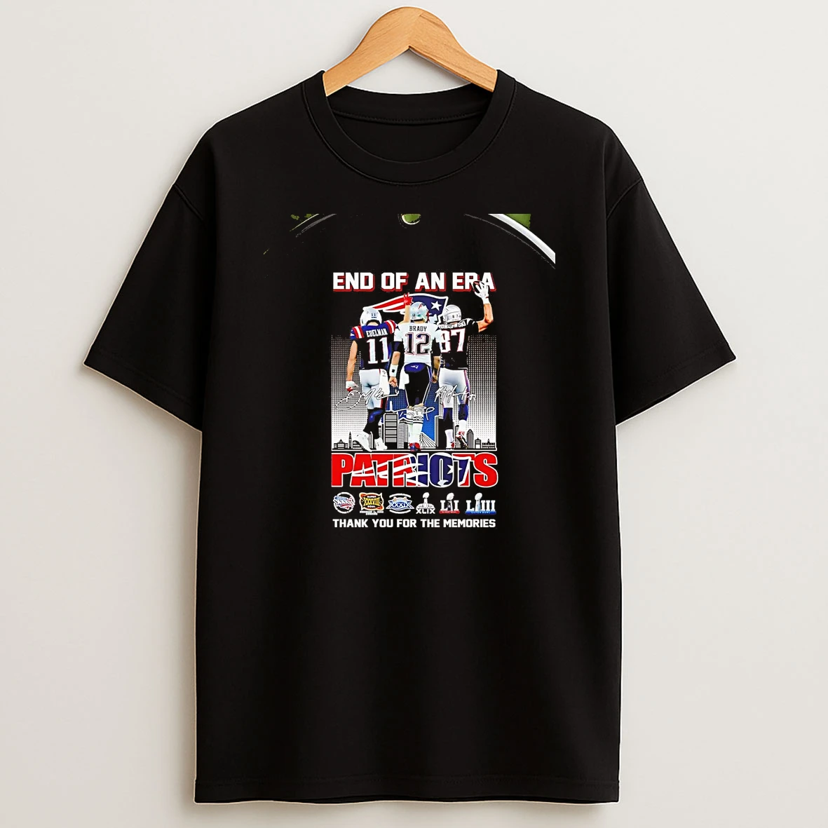 End Of An Era Patriots Thank You For The Memories Chriast T Shirt