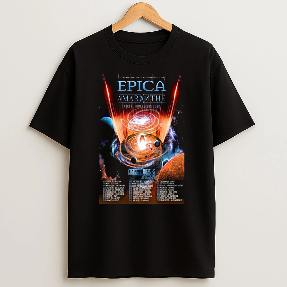 Epica Amaranthe Arcane Dimensions 2026 Tour T Shirt