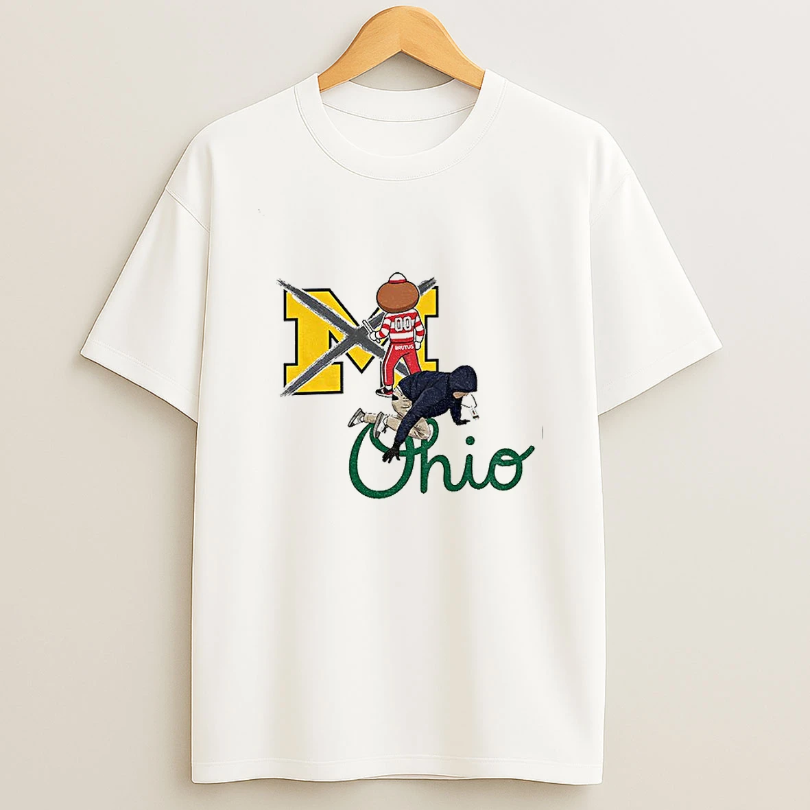 Erase The M Wolverines Ohio State Rivalry Brutus Ohio State Buckeyes Snow Fan Football 2025 T Shirt