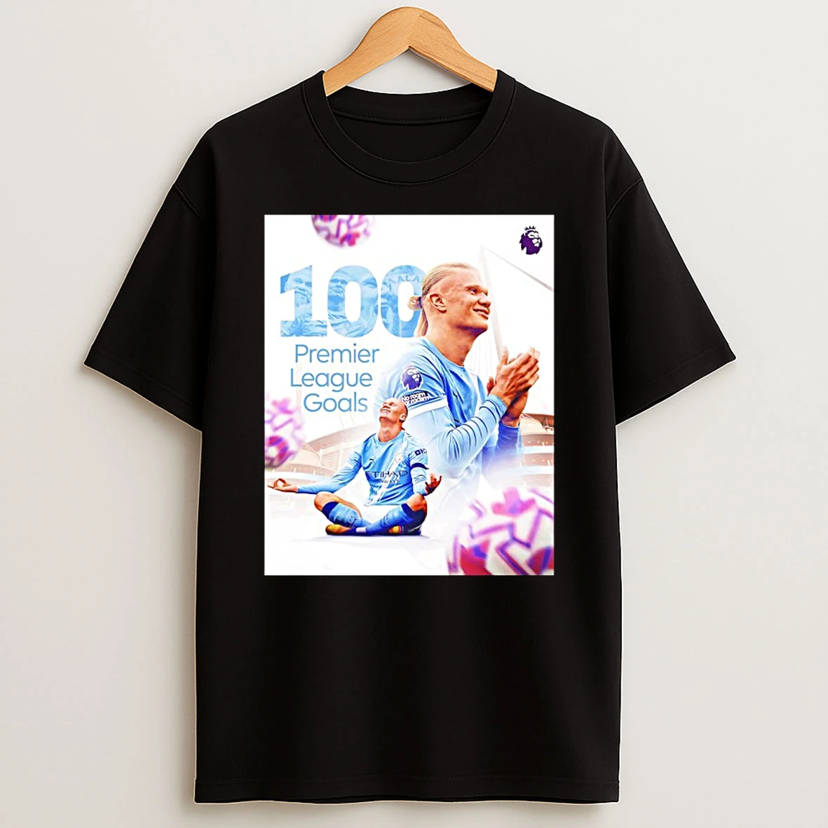 Erling Haalands 100 Premier League Goals Centurion T Shirt