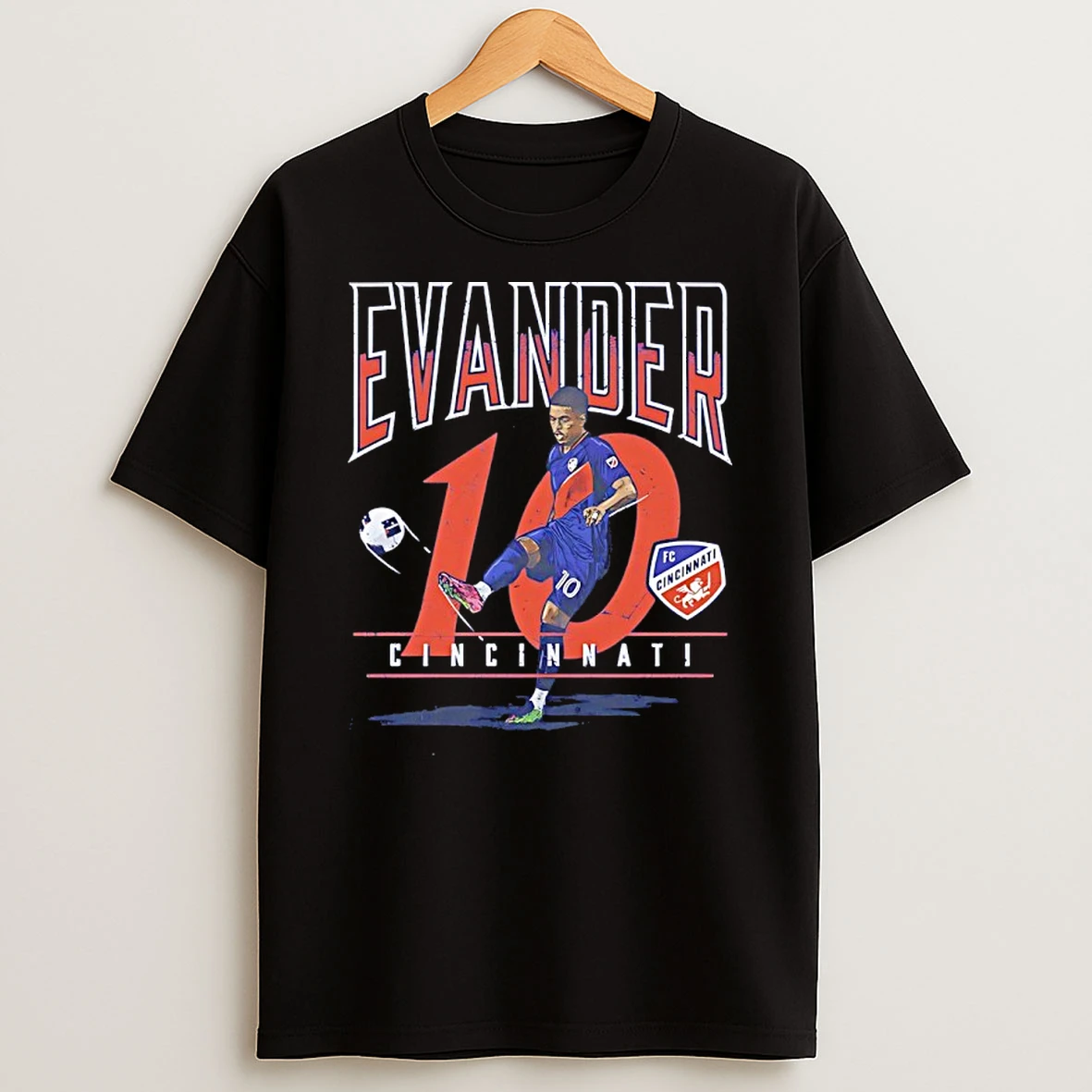 Evander 10 Fc Cincinnati Player Vintage T Shirt