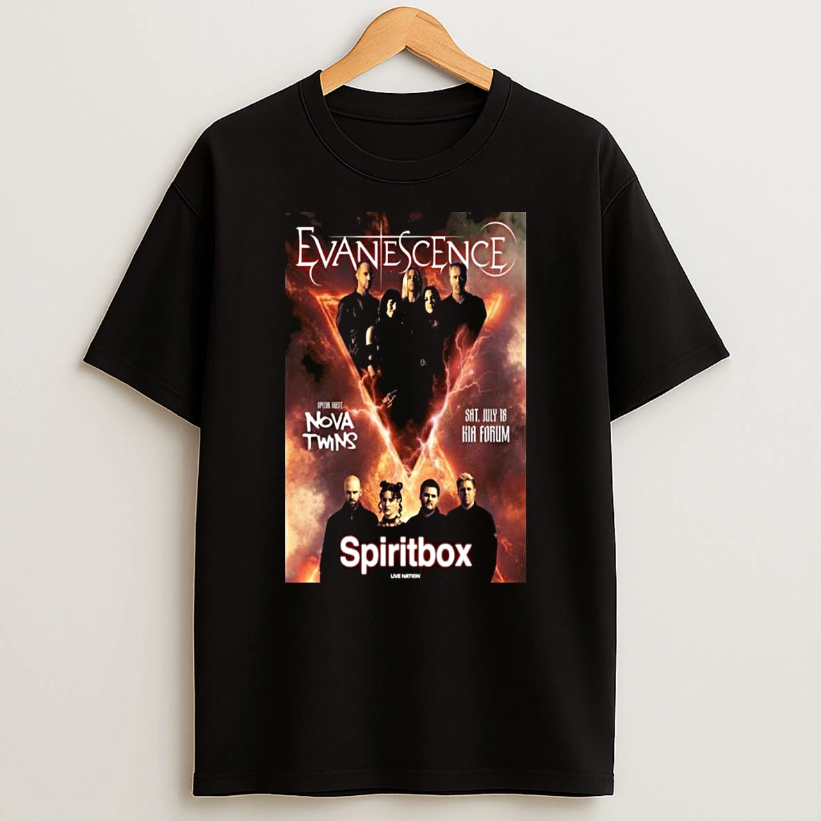 Evanescence Kia Forum July 18 2026 Concert T Shirt
