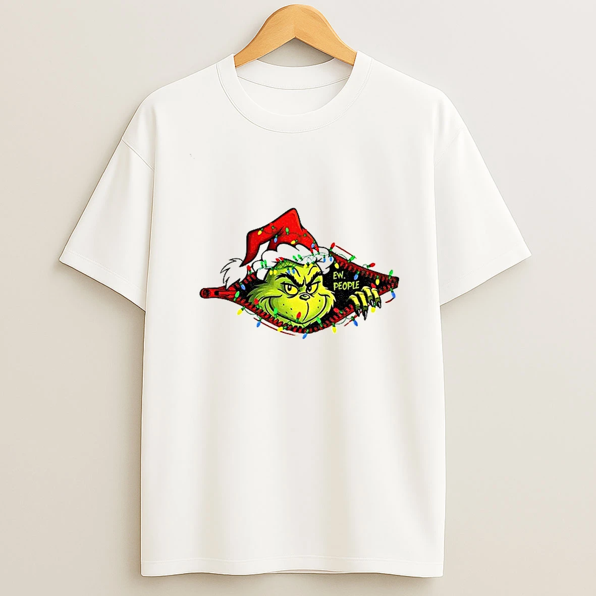Ew People Grinch Funny Introvert Anti Social Holiday T Shirt