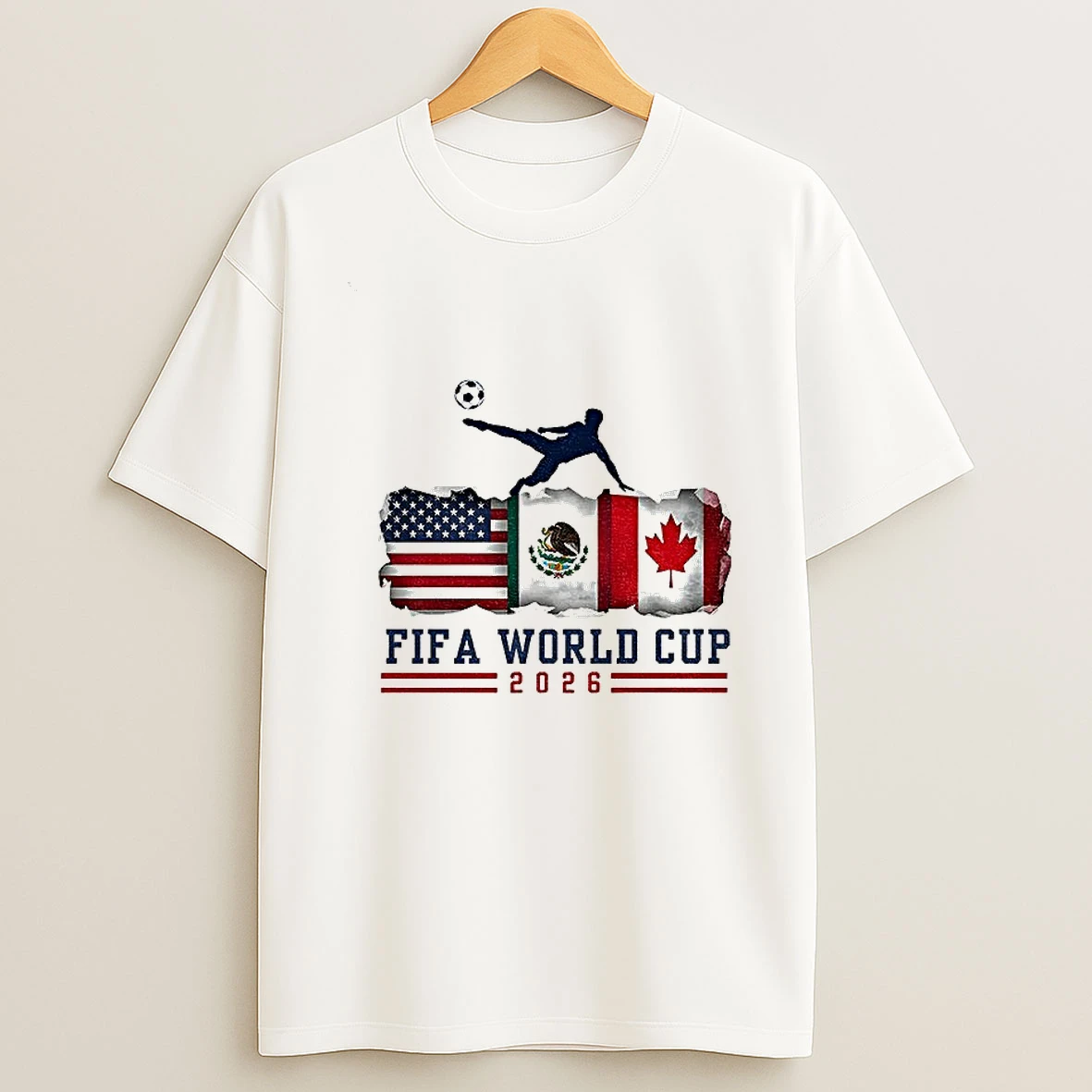 Fifa World Cup 2026 Usa Mexico Canada Soccer Flag T Shirt