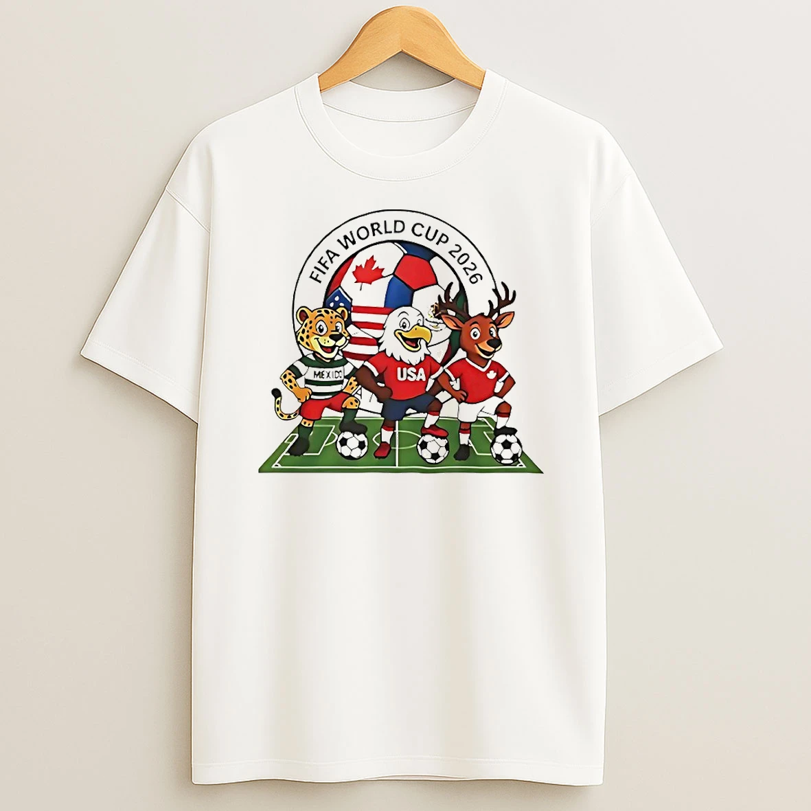 Fifa World Cup 2026 Mascot Circle T Shirt