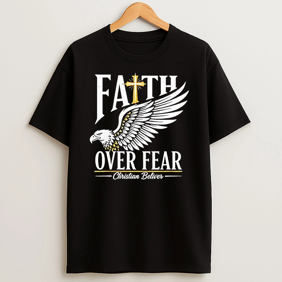 Faith Over Fear Christian Believer Inspirational Graphic T Shirt