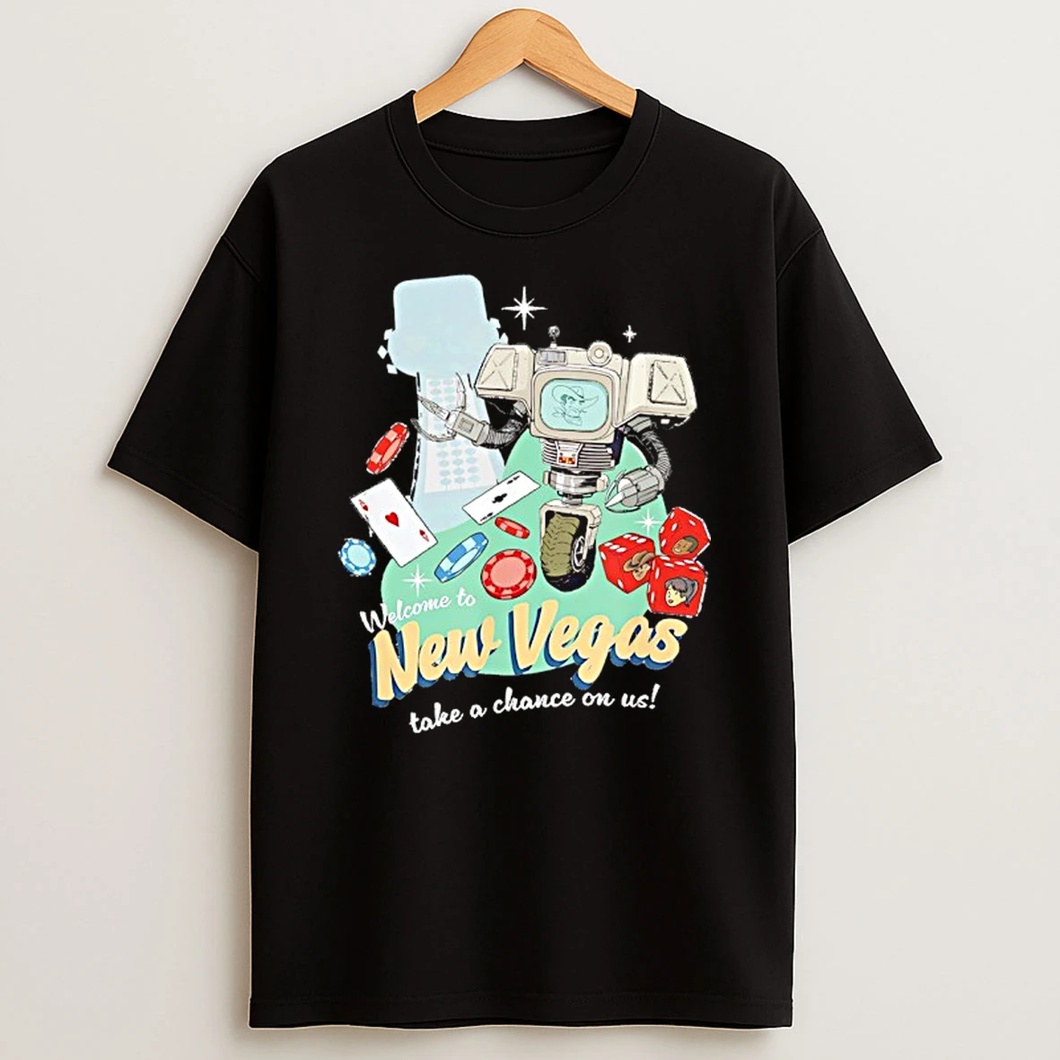 Fallout Welcome To New Vegas Lucky 38 Take A Chance On Us T Shirt