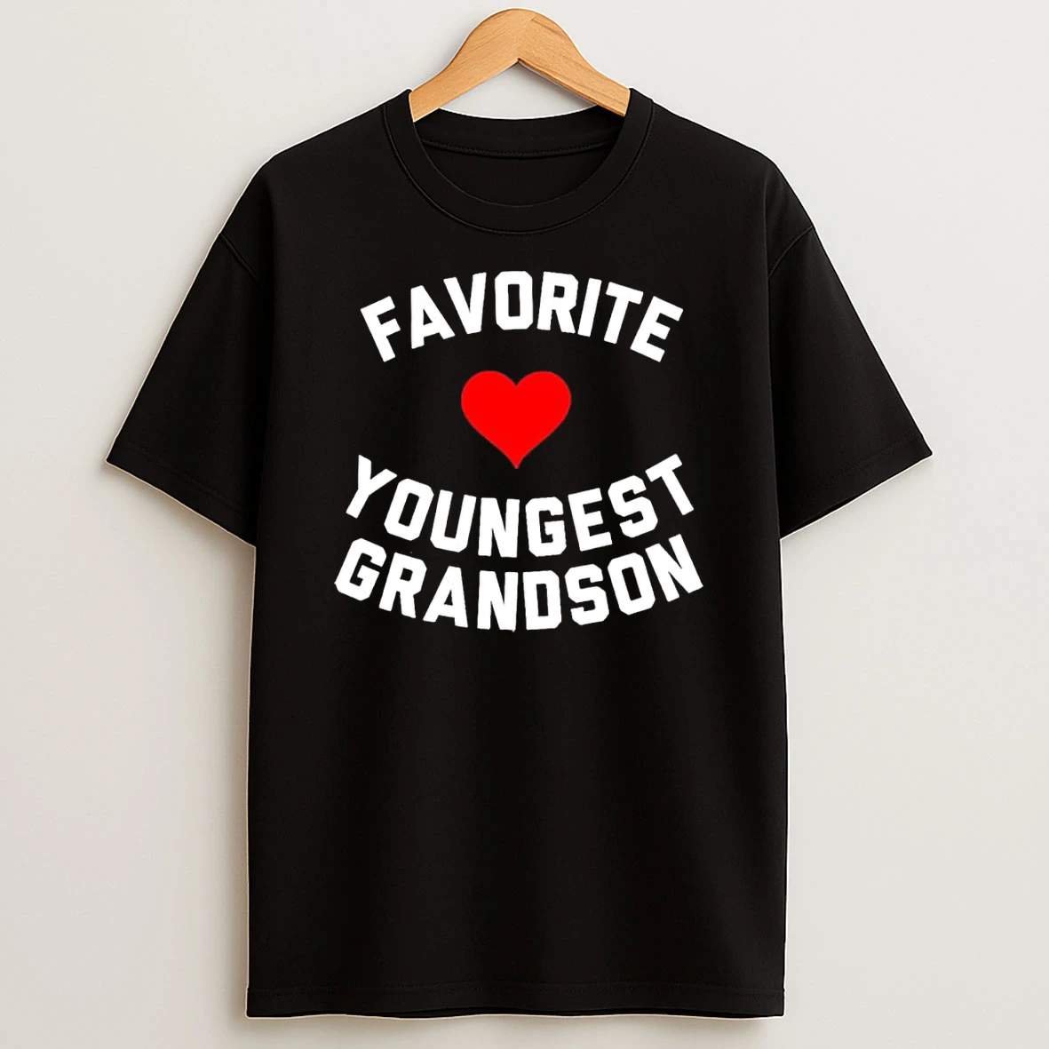 Favorite Youngest Grandson Heart T Shirt