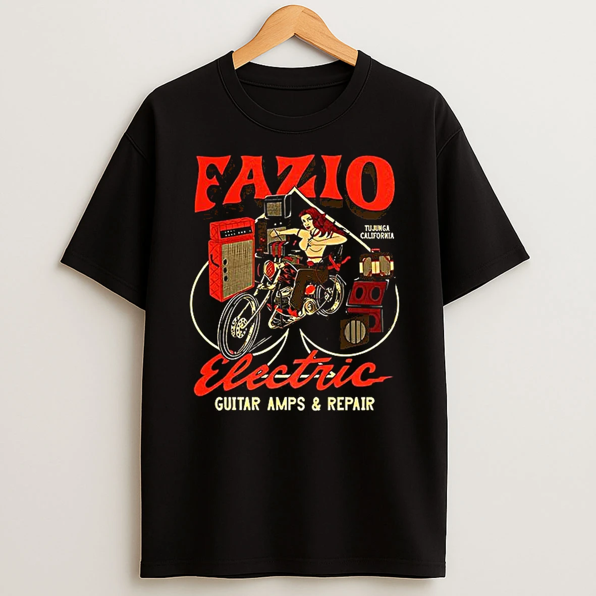 Fazio Electric Motor Guitar Amps And Repair T Shirt