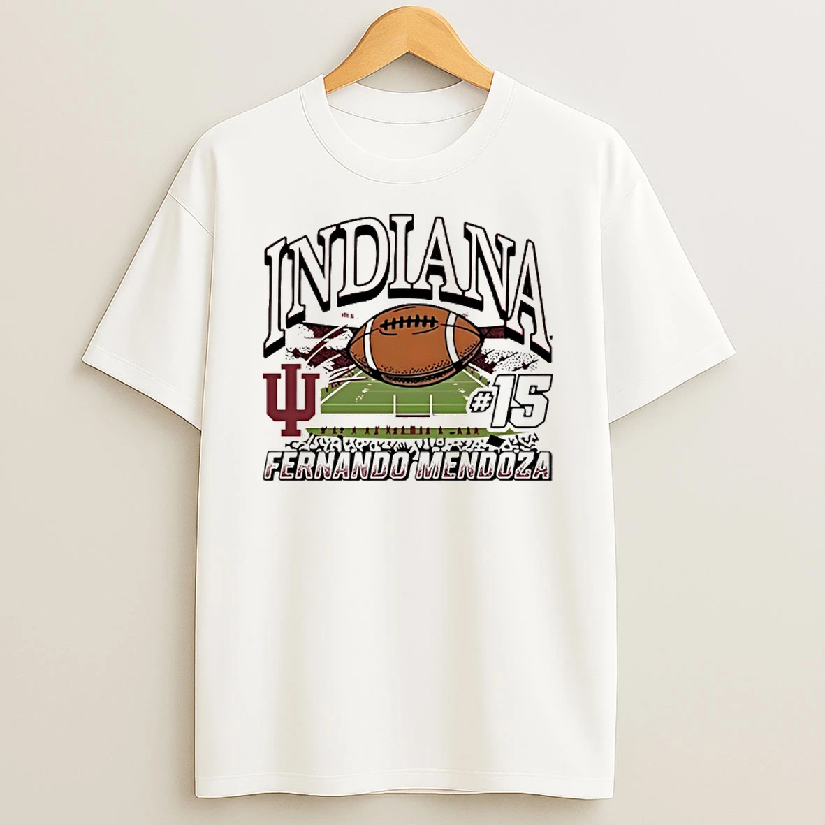 Fernando Mendoza 15 Indiana Hoosiers Stadium Football T Shirt