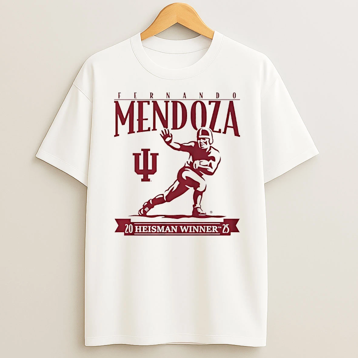 Fernando Mendoza Heisman Winner Indiana Hoosiers 2025 T Shirt