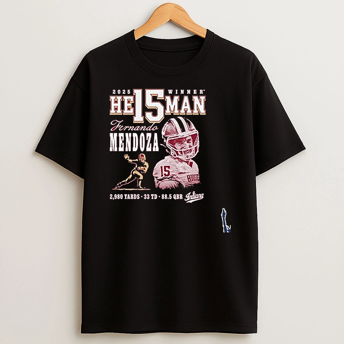 Fernando Mendoza Indiana Hoosiers 2025 He15man Trophy Winner T Shirt