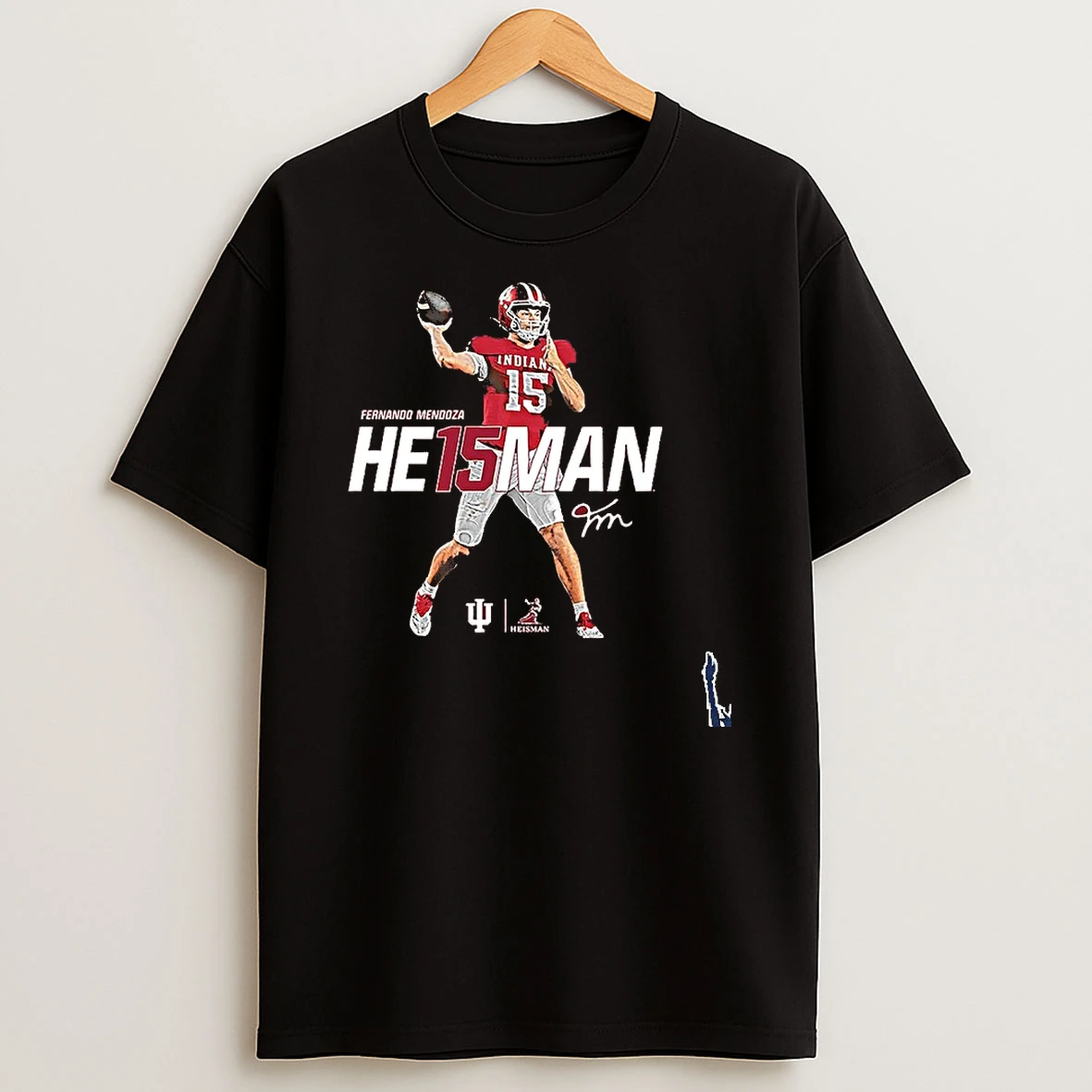 Fernando Mendoza Indiana Hoosiers 2025 Heisman Trophy Winner Stance T Shirt