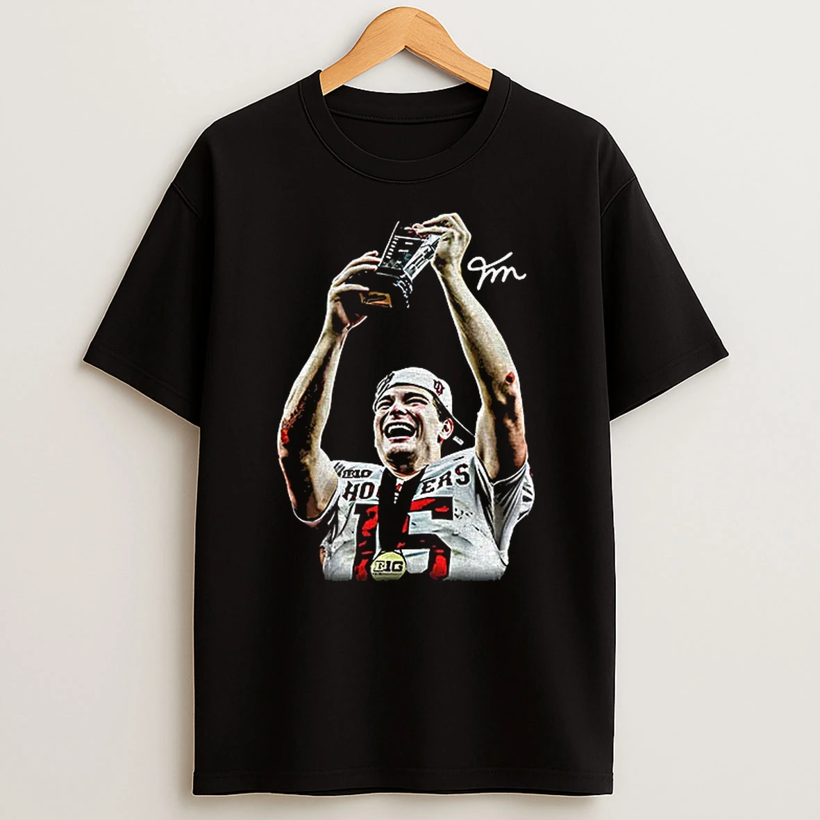 Fernando Mendoza Indiana Hoosiers Celebration Football Signature T Shirt