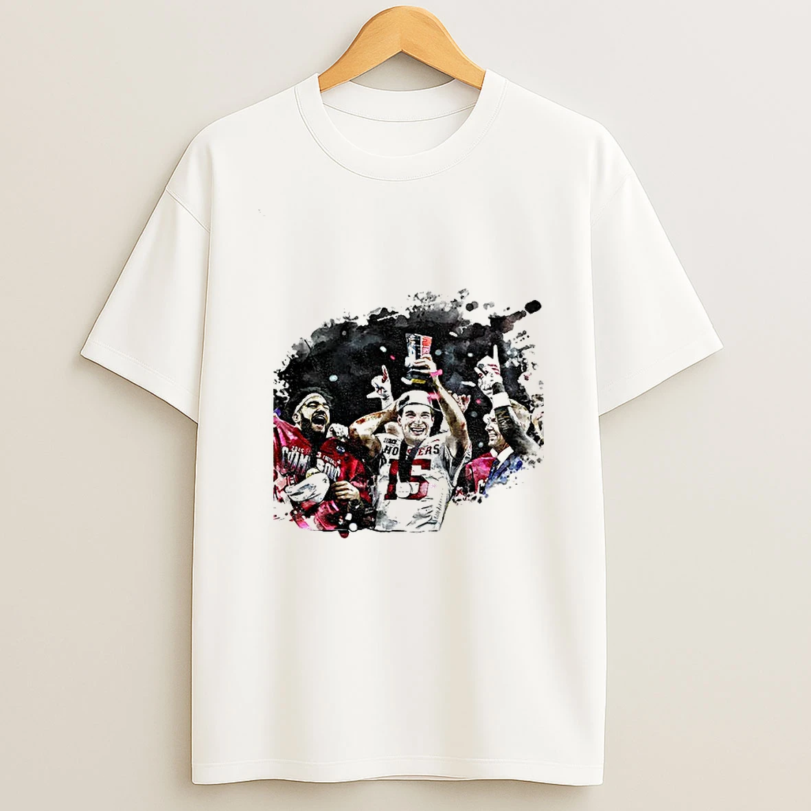 Fernando Mendoza Celebration Indiana Hoosiers 2025 Big Ten Champions Art T Shirt