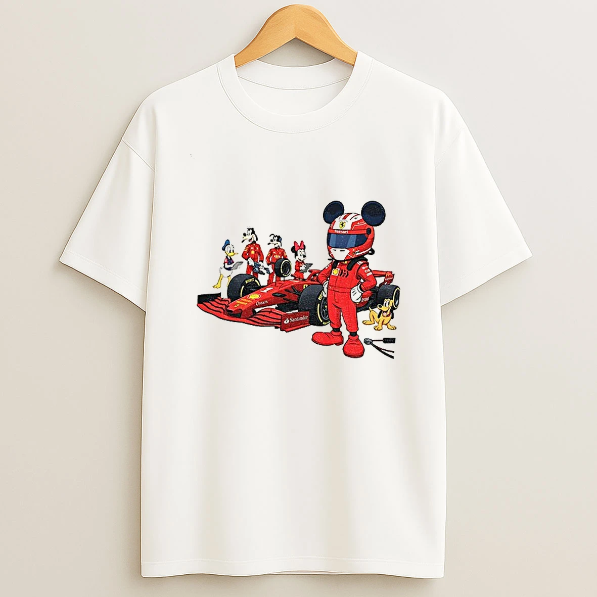 Ferrari Racing Disney All Characters F1 Christmas T Shirt