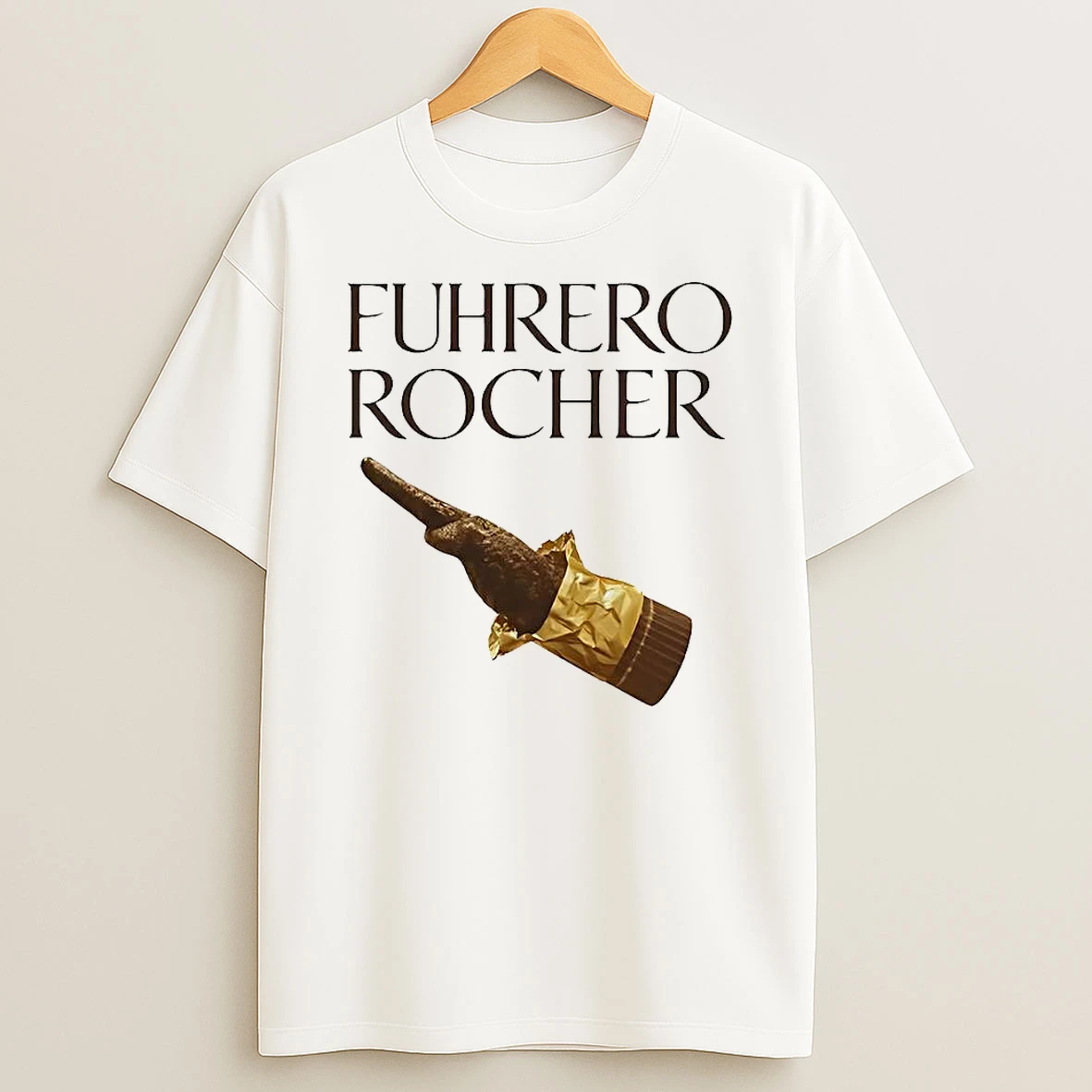 Ferrero Rocher Chocolate Military Salute Satirical T Shirt