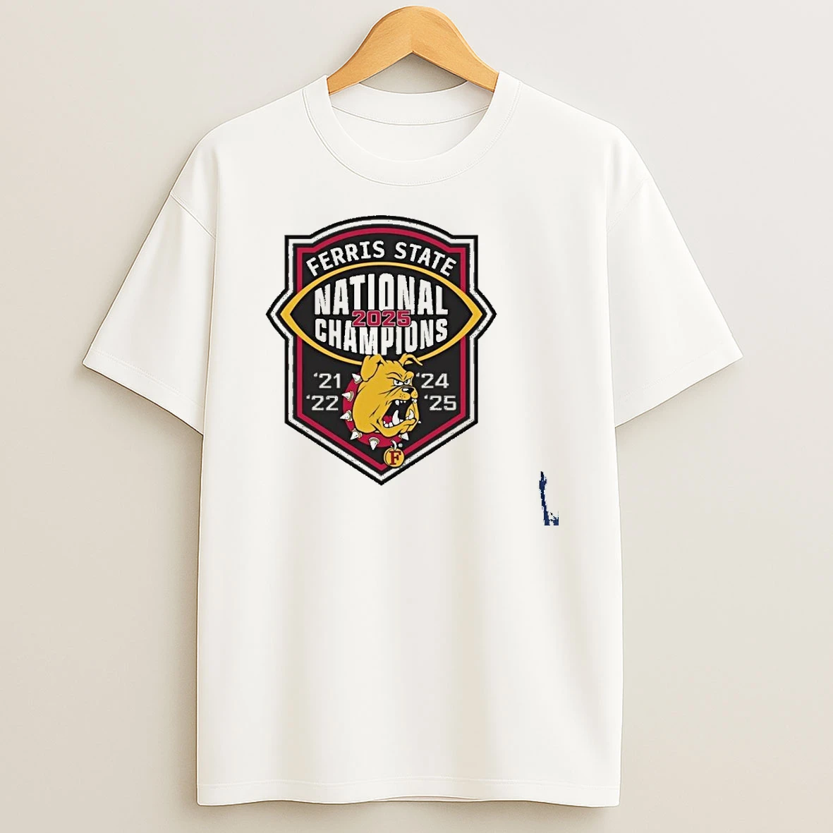 Ferris State Bulldogs Ncaa Division Ii National Championship 5 Time T Shirt