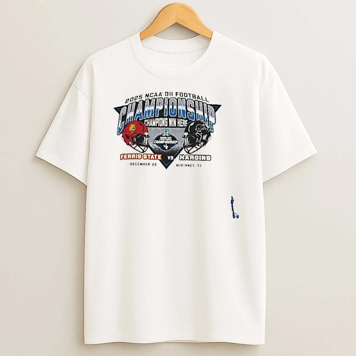 Ferris State Vs Harding Football Head To Head Ncaa Dii Championship T Shirt