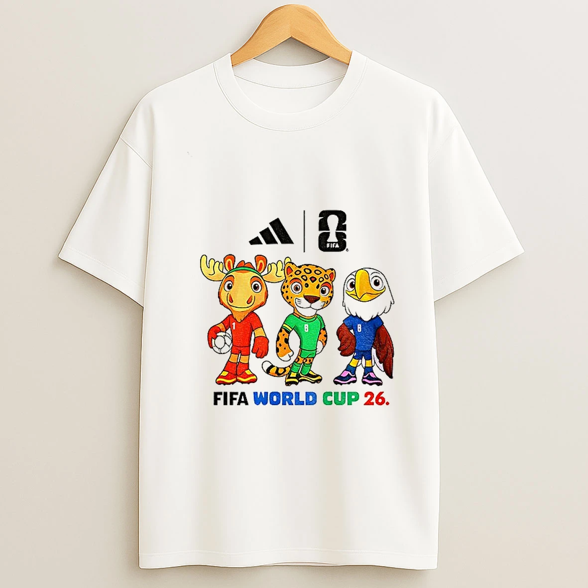 Fifa World Cup 26 Mascot 2025 Cartoon T Shirt